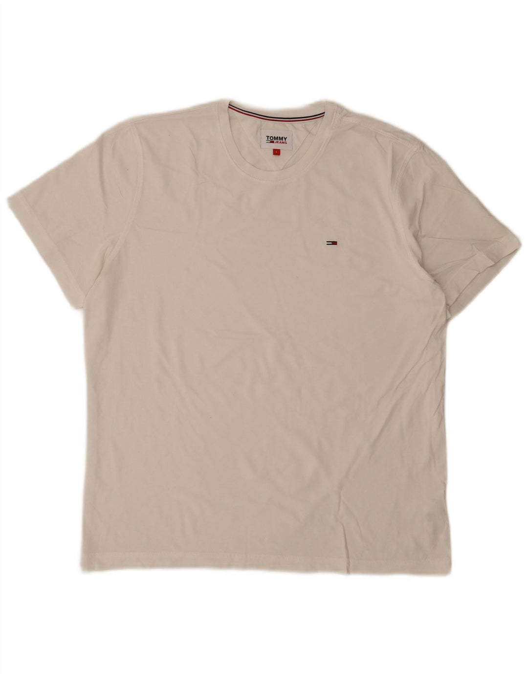 Camiseta masculina TOMMY HILFIGER grande algodão branco