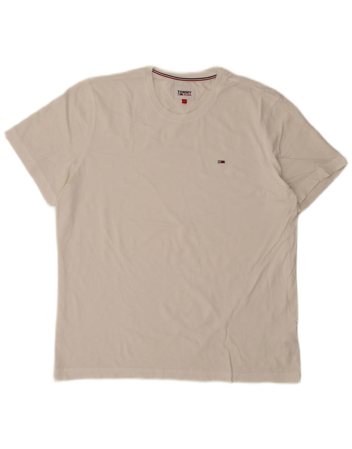 Camiseta masculina TOMMY HILFIGER grande algodão branco