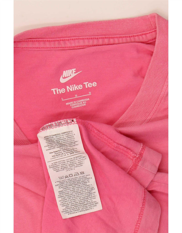 Camiseta masculina Nike grande algodão rosa
