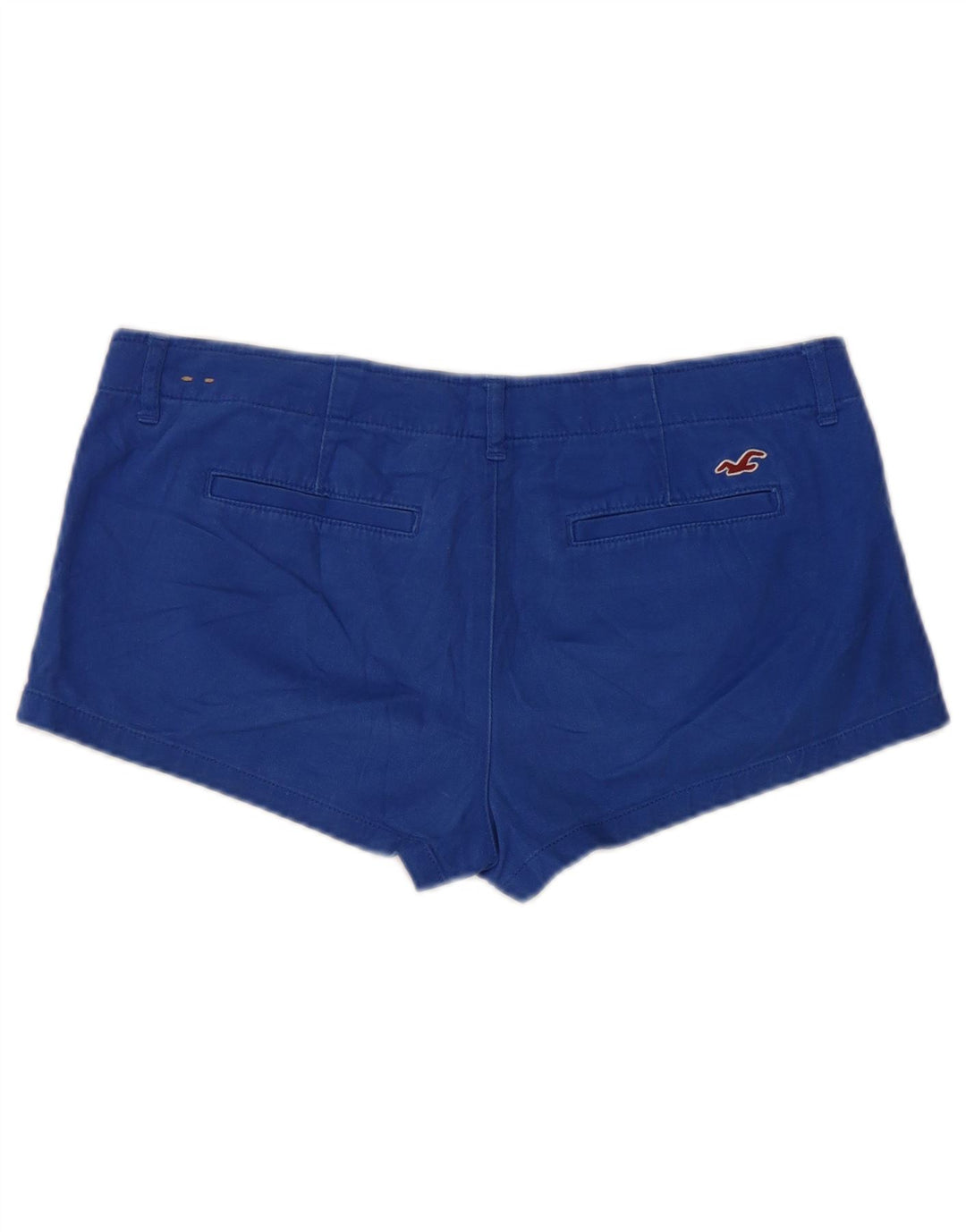 Calça quente feminina Hollister US 7 médio W28 algodão azul