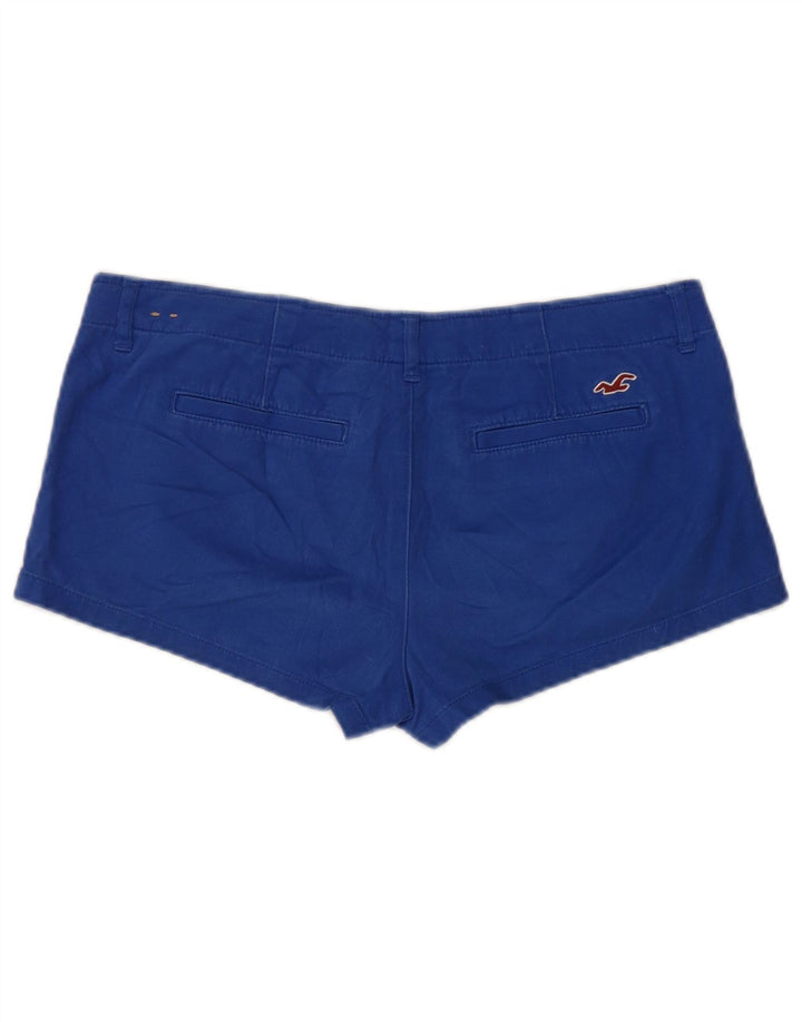 Calça quente feminina Hollister US 7 médio W28 algodão azul