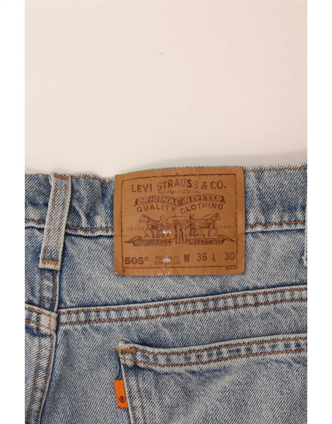 Levi's Masculino 505 Straight Jeans W36 L30 Azul Algodão