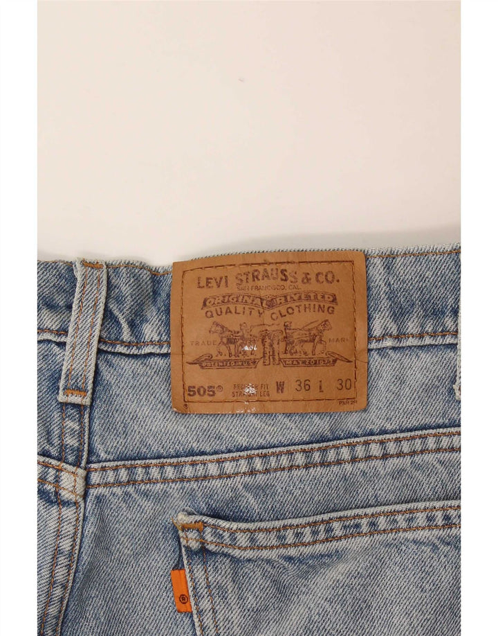Levi's Masculino 505 Straight Jeans W36 L30 Azul Algodão