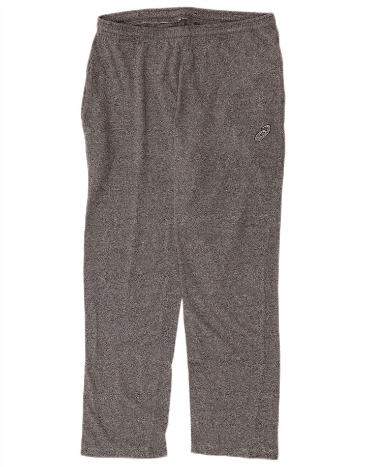 Calça de treino masculina Asics cinza médio algodão manchado