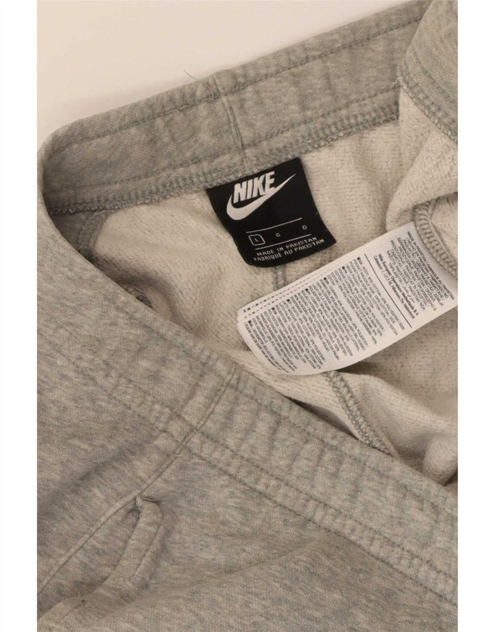 Calça de treino masculina Nike grande algodão manchado cinza