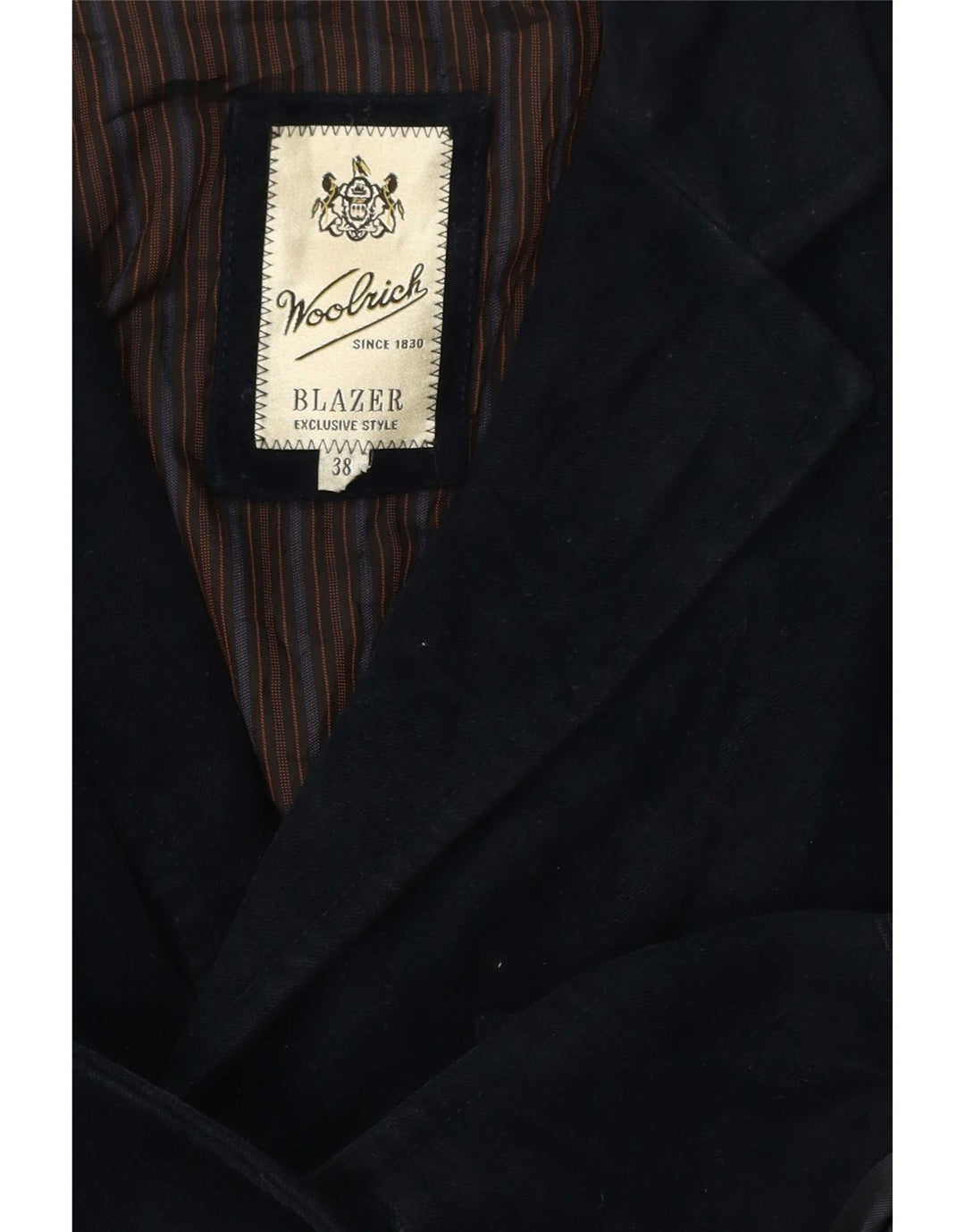 Jaqueta Blazer Masculina Woolrich com 3 Botões Reino Unido 38 Médio Azul Marinho Clássico