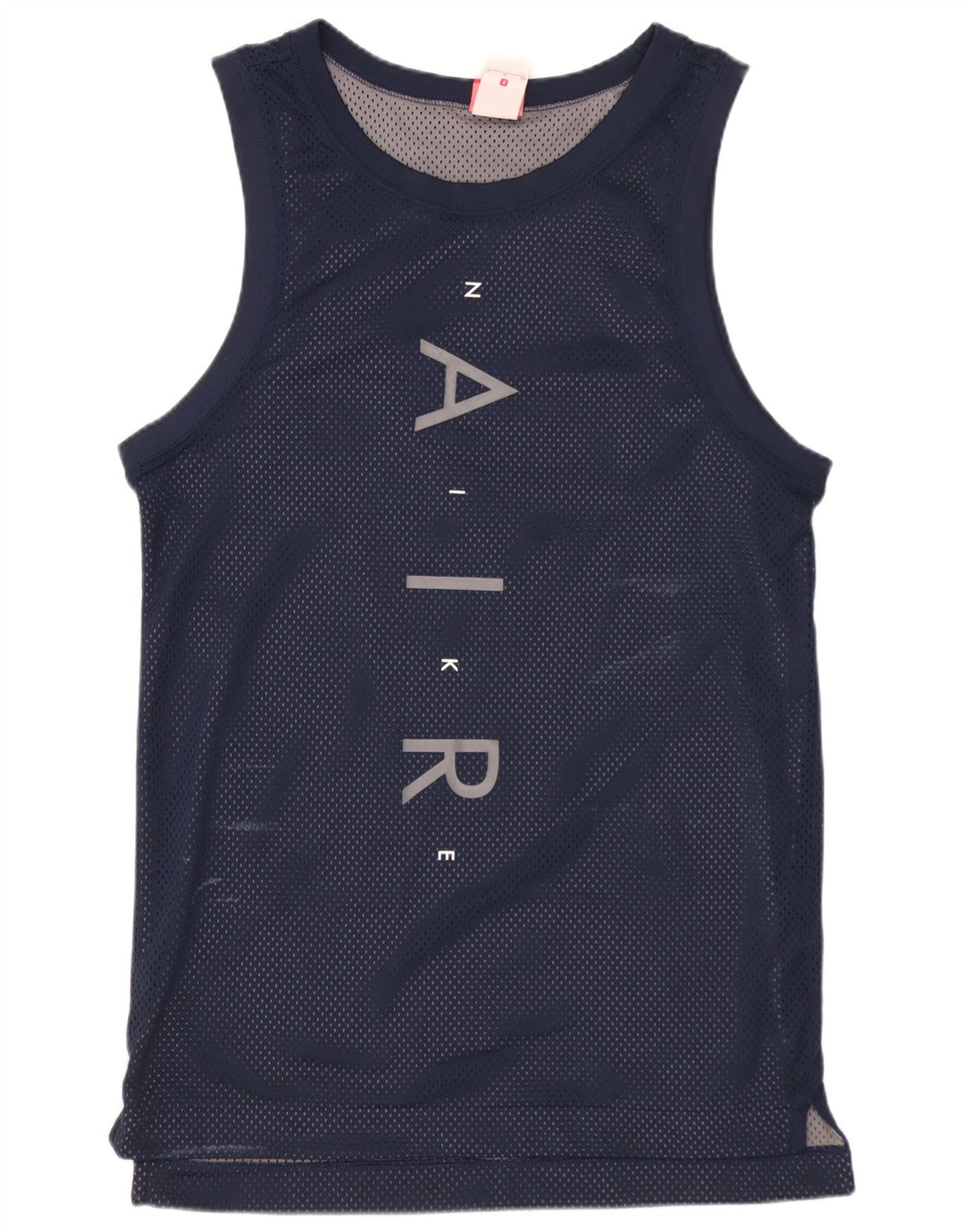 NIKE Masculino Graphic Vest Top Pequeno Poliéster Azul Marinho