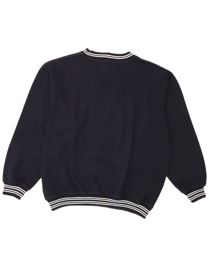 Wampum moletom masculino gráfico jumper grande azul marinho acrílico