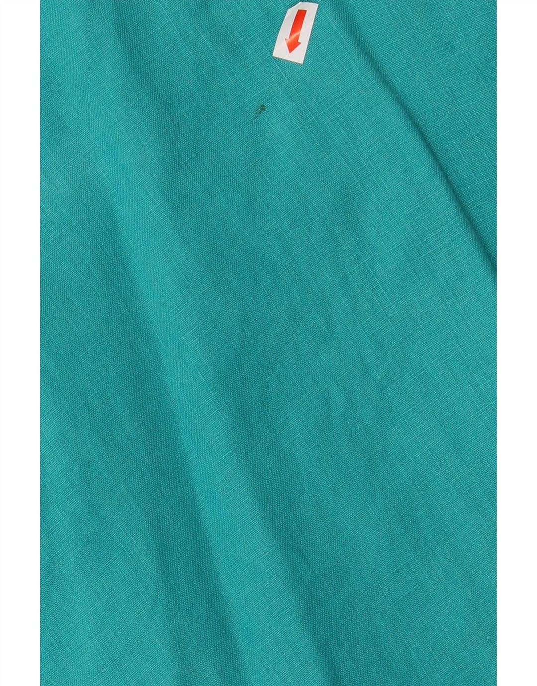 Blusa feminina de manga comprida RALPH LAUREN UK 14 linho turquesa médio