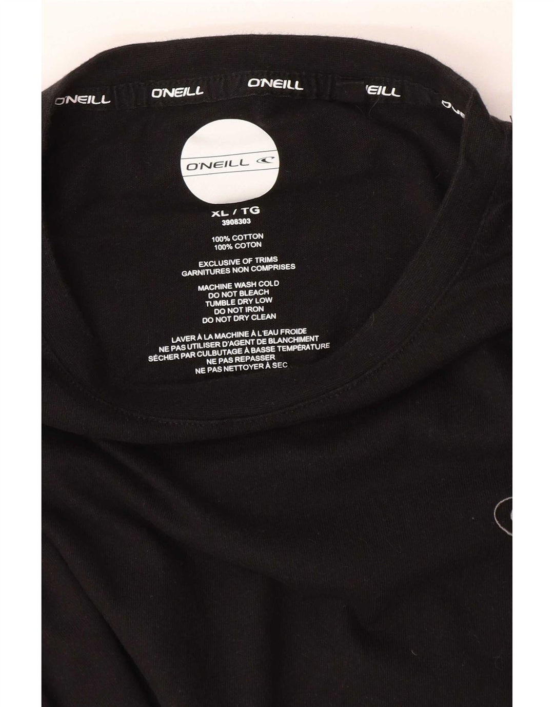 Camiseta masculina O'Neill Top XL algodão preto