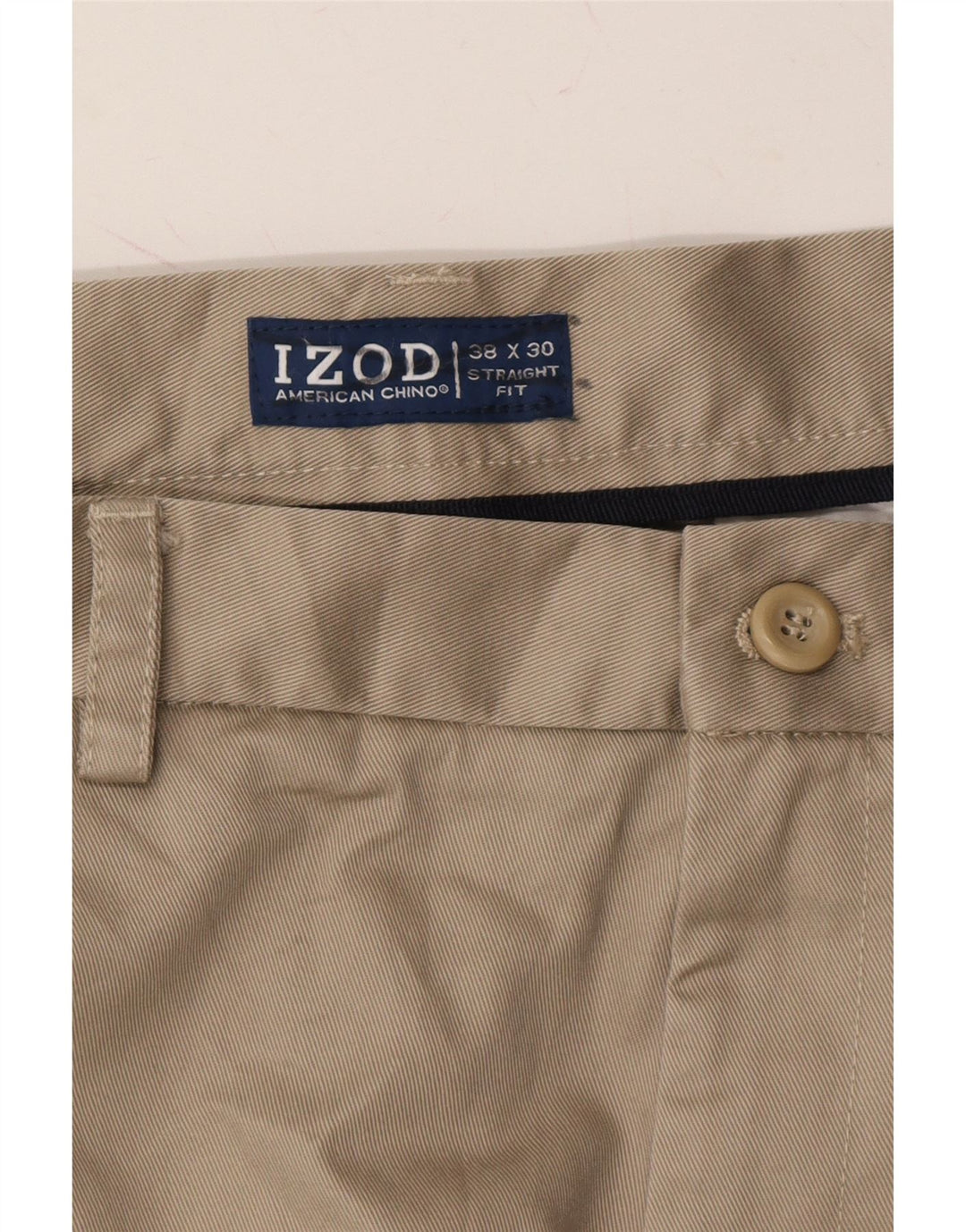 IZOD Mens Straight Chino Trousers W38 L30 Brown Cotton Vintage Izod and Second-Hand Izod from Messina Hembry 