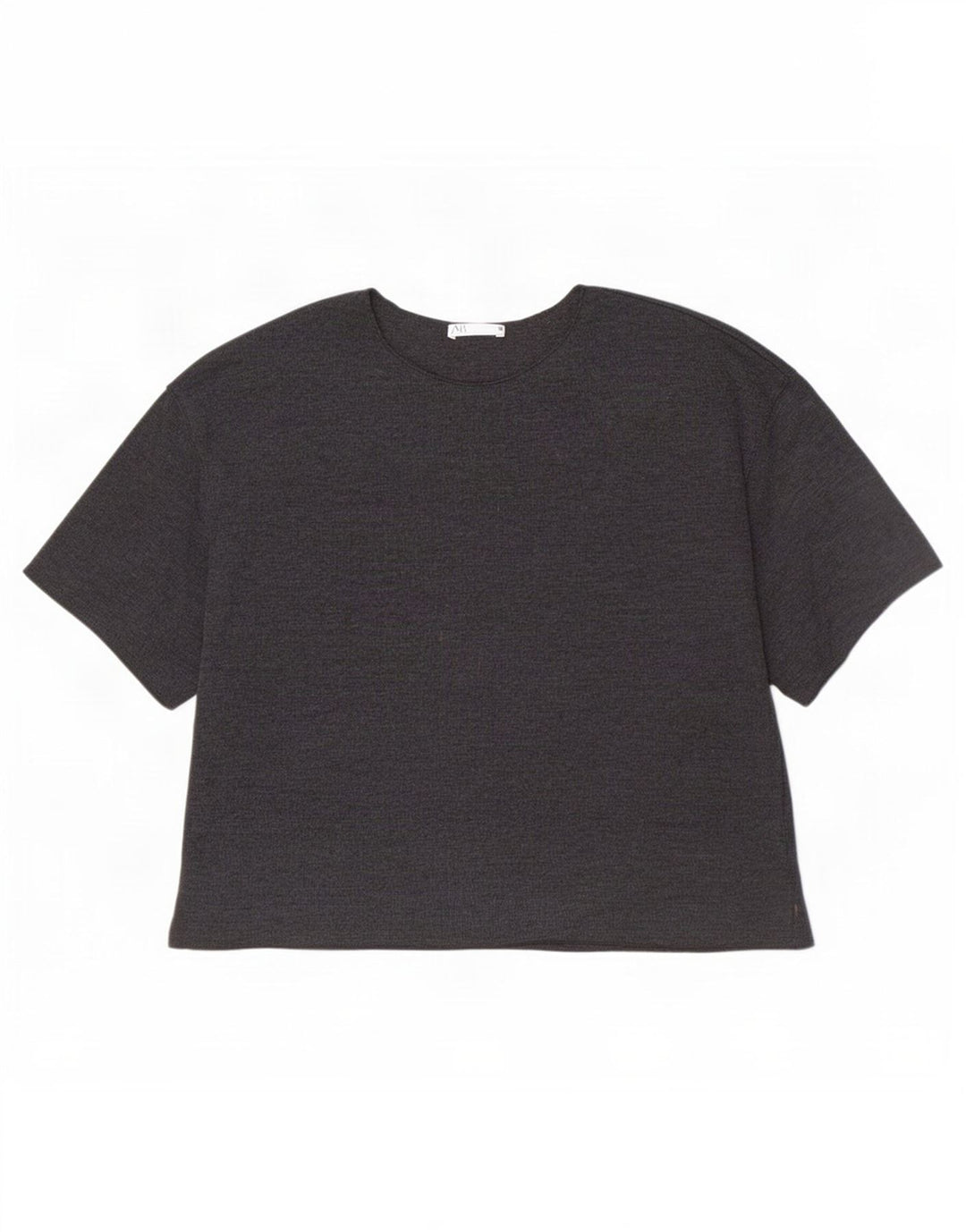 Camiseta feminina Zara UK 12 algodão cinza médio