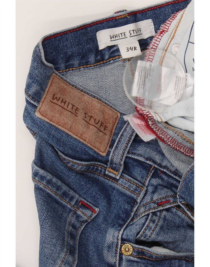 White Stuff Jeans masculino desgastado slim W34 L31 algodão azul