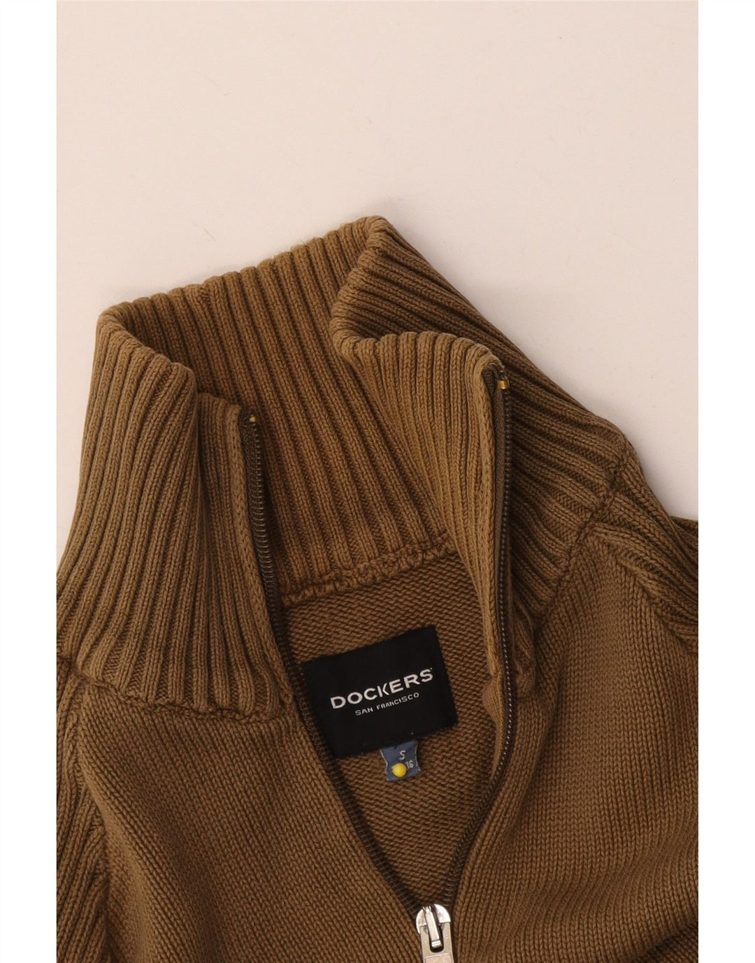 Suéter cardigã masculino Dockers pequeno cáqui