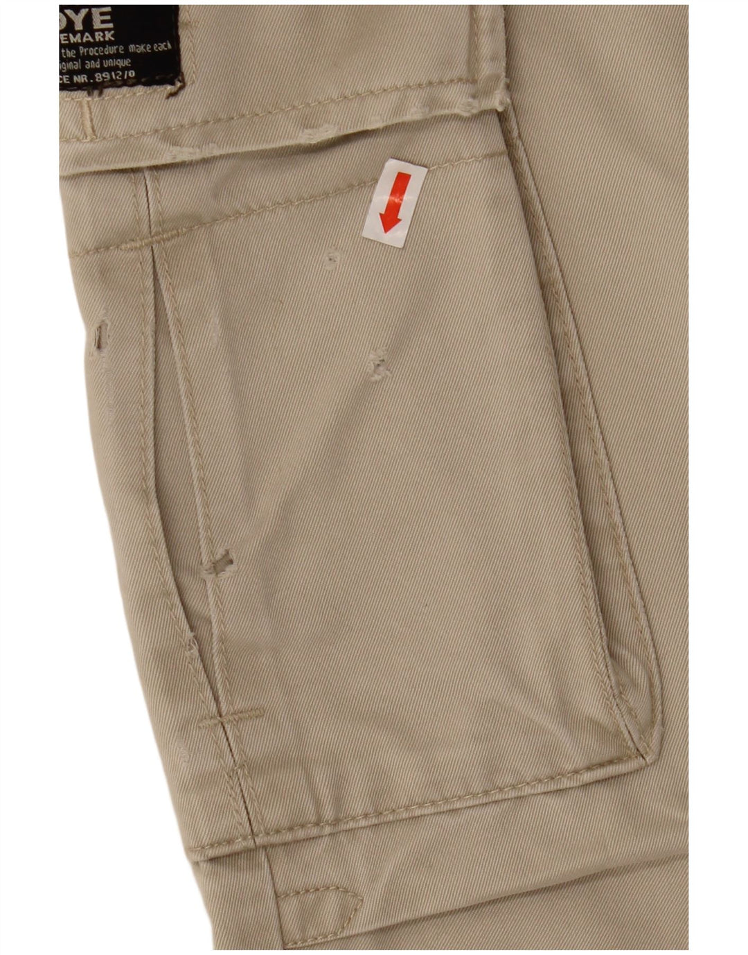Calça cargo feminina reta XDYE EU 42 grande W34 L31 bege