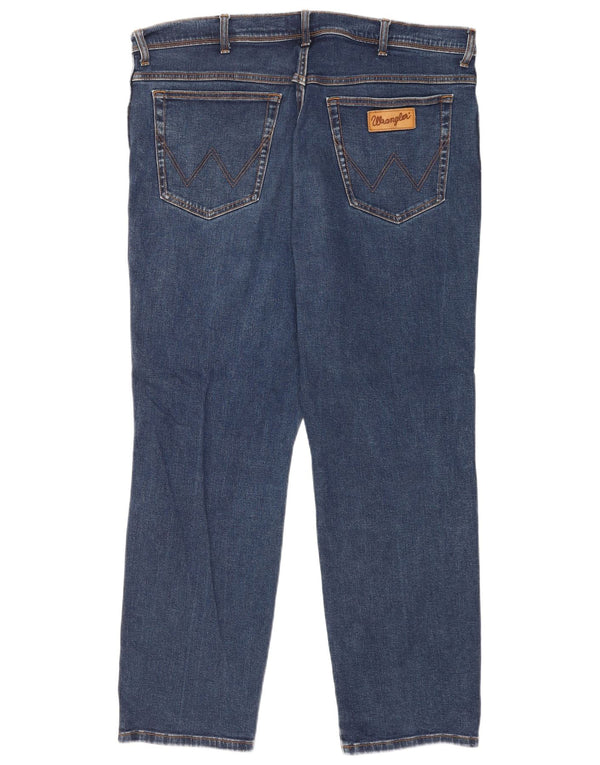 Wrangler Masculino Texas Straight Jeans W42 L32 Azul Algodão