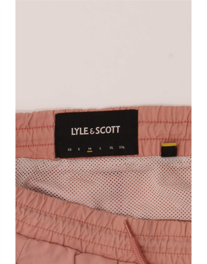 Shorts de natação masculino Lyle & Scott rosa médio