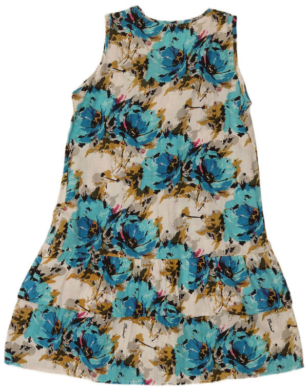 Vestido feminino Positano by Jean Paul em camadas Reino Unido 16 grande azul floral