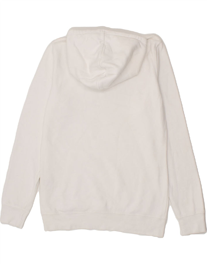 RUSSELL ATHLETIC Womens Hoodie Jumper UK 14 Medium White Cotton Vintage Russell Athletic and Second-Hand Russell Athletic from Messina Hembry 