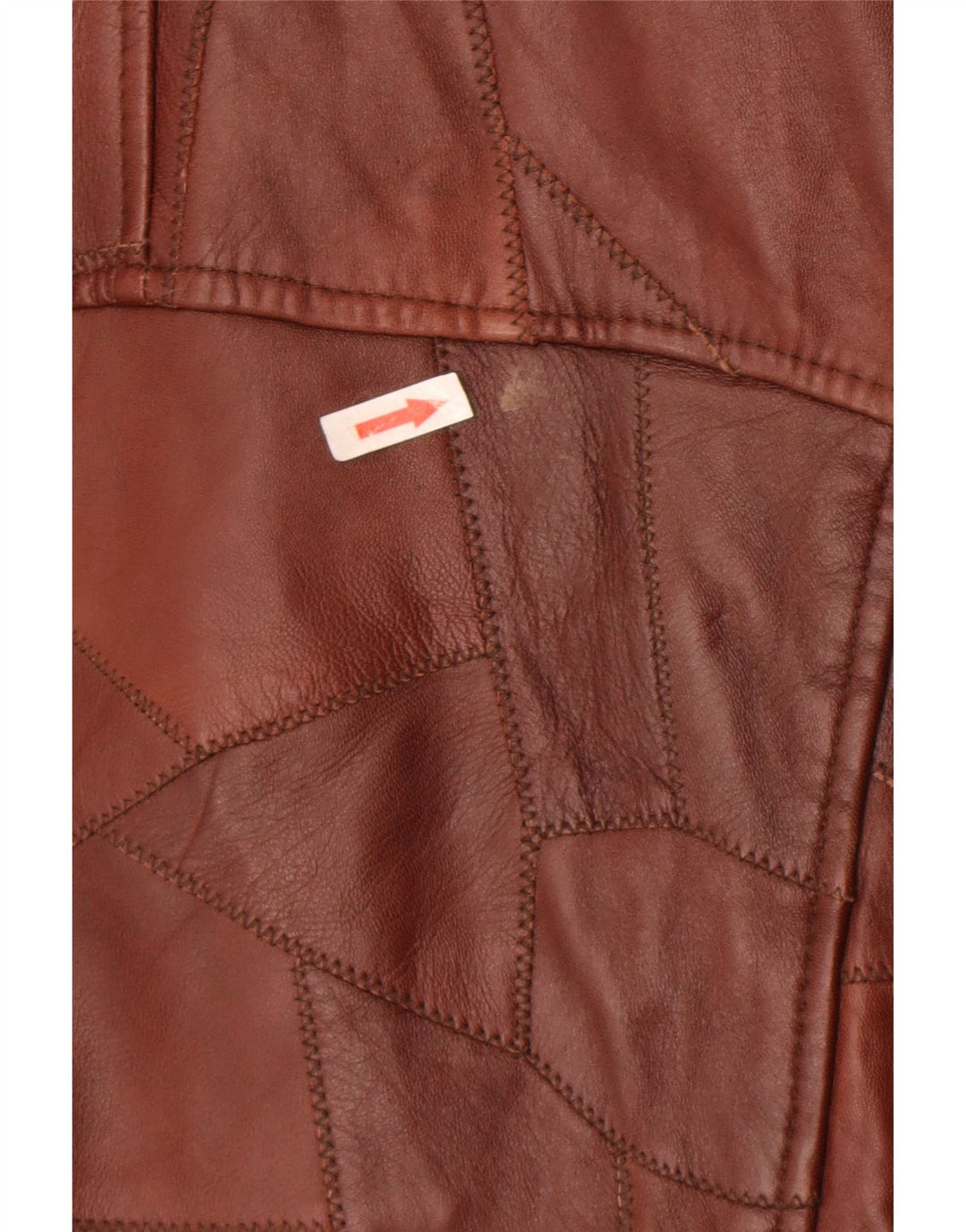 Jaqueta de couro masculina vintage UK 44 2XL marrom