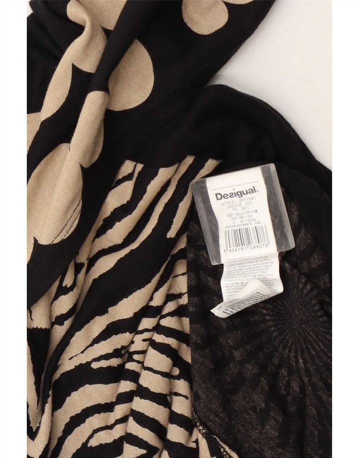 Desigual saia feminina gráfica assimétrica média W28 bolinhas pretas