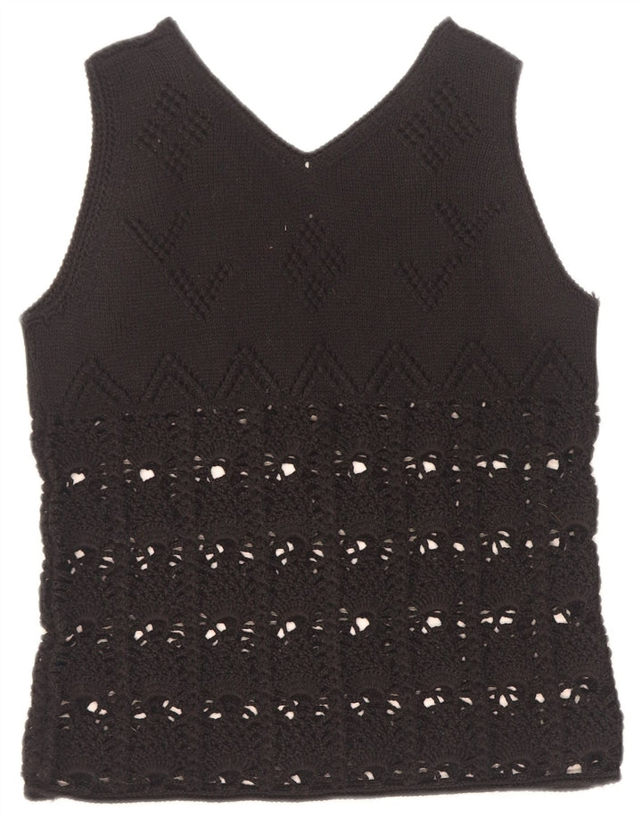 Regata feminina vintage com colete UK 12 médio preto