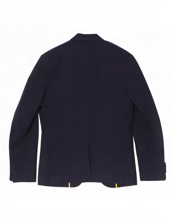 Jaqueta blazer masculina Sisley com 2 botões IT 52 XL azul marinho algodão