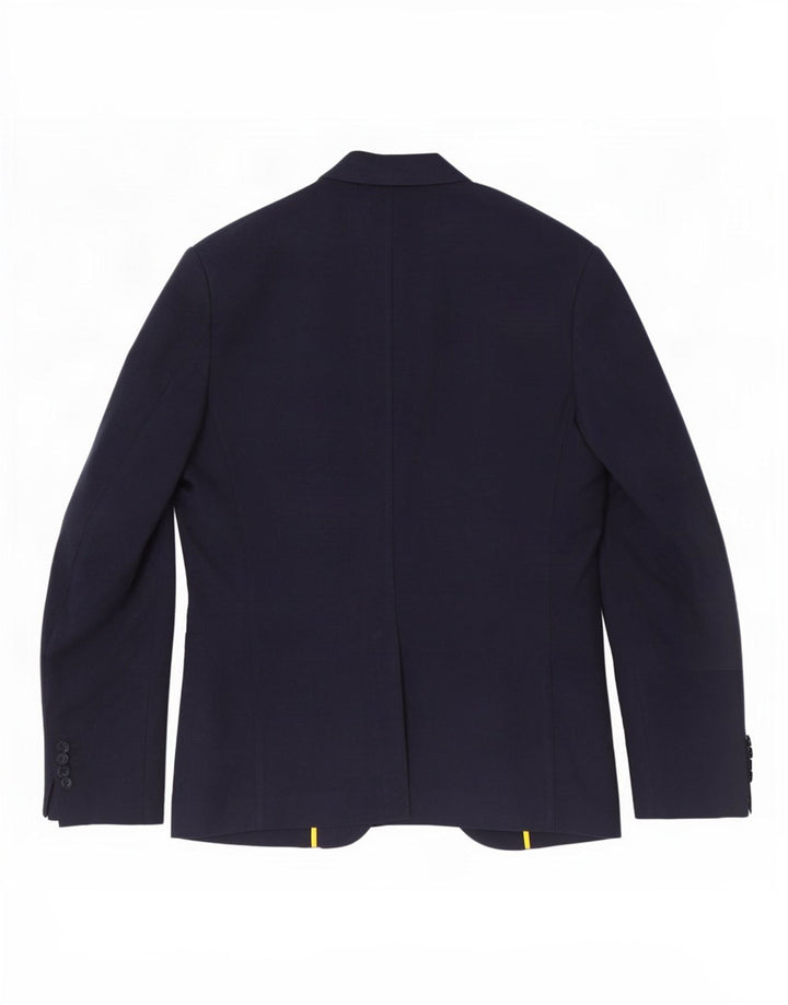 Jaqueta blazer masculina Sisley com 2 botões IT 52 XL azul marinho algodão