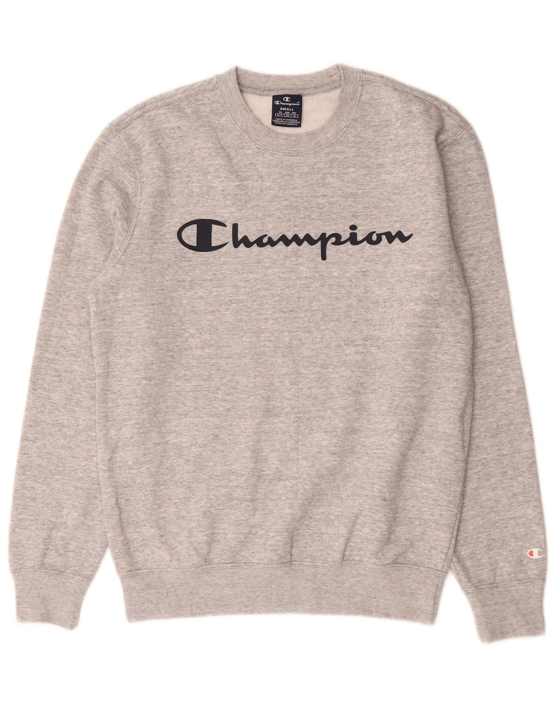Champion moletom masculino gráfico jumper pequeno algodão cinza