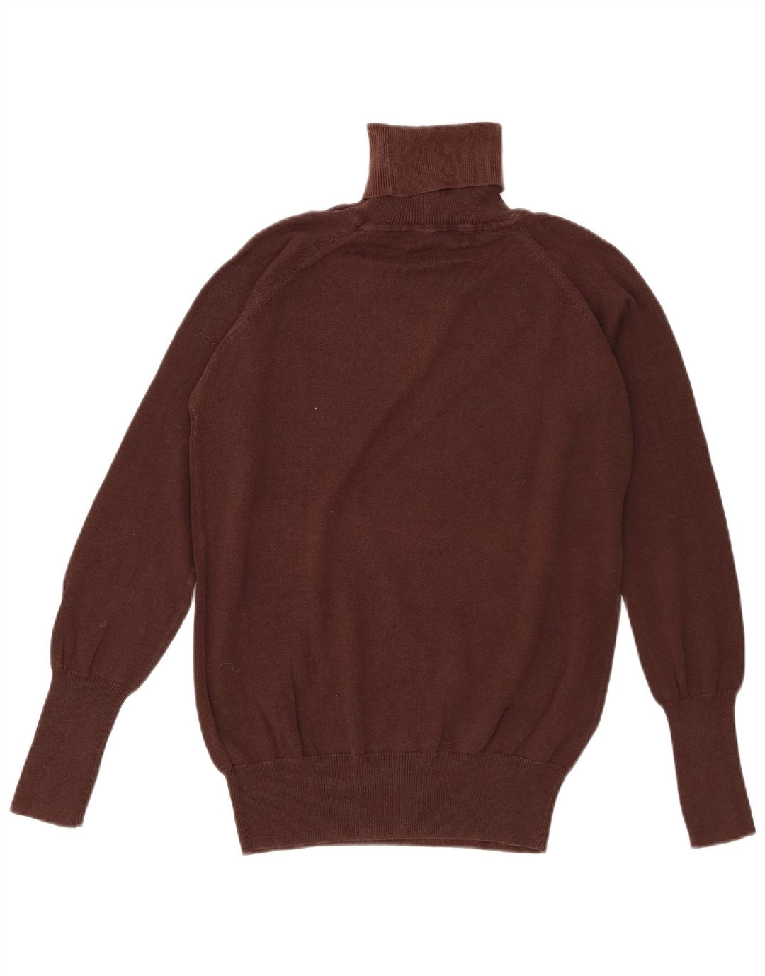 Suéter feminino Zara com gola redonda Reino Unido 14 grande marrom argyle/diamante