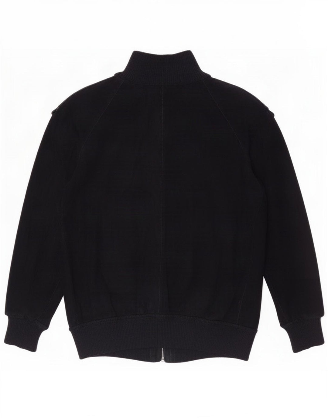 Jaqueta bomber masculina vintage de camurça UK 36 pequena azul marinho