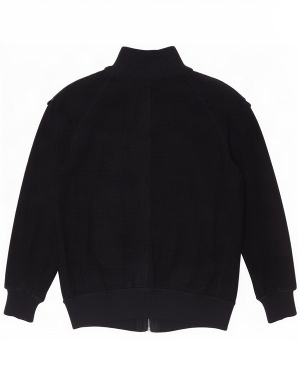 Jaqueta bomber masculina vintage de camurça UK 36 pequena azul marinho