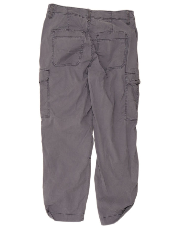 Calça cargo feminina de cintura alta Marks & Spencer Reino Unido 12 médio W32 L25 cinza