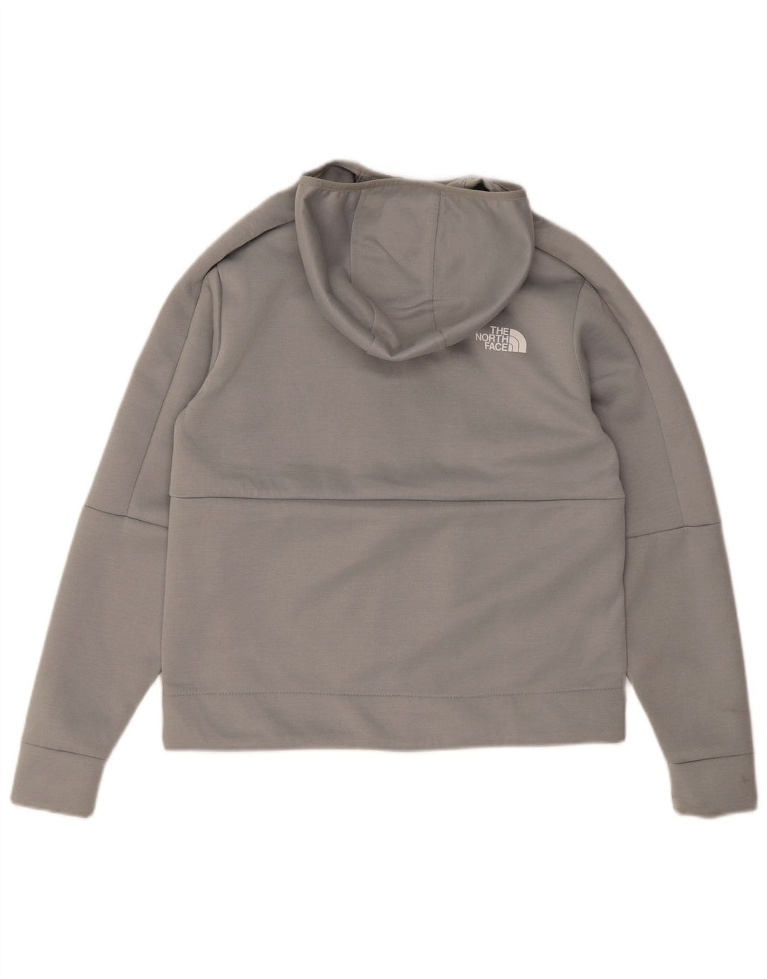 Suéter feminino com capuz e zíper The North Face UK 12 poliéster cinza médio