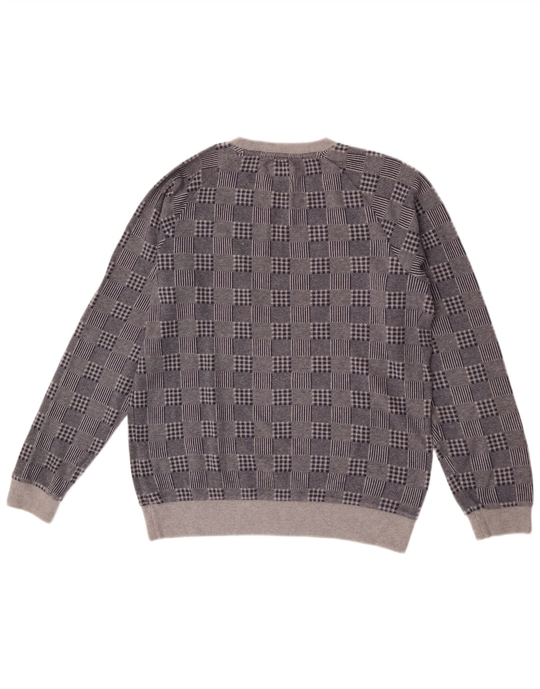 Suéter masculino Jack Wills com gola redonda e patchwork azul marinho médio