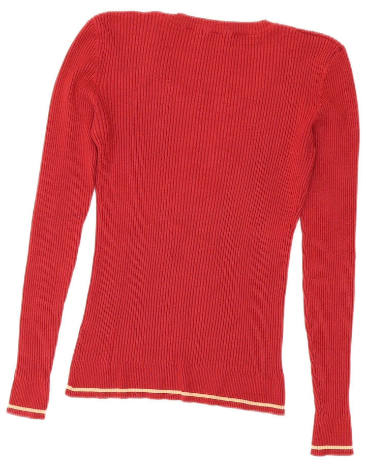 Suéter feminino Colmar com gola canoa UK 12 vermelho médio
