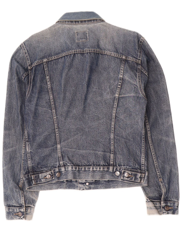 Jaqueta jeans masculina Gas UK 40 grande algodão azul