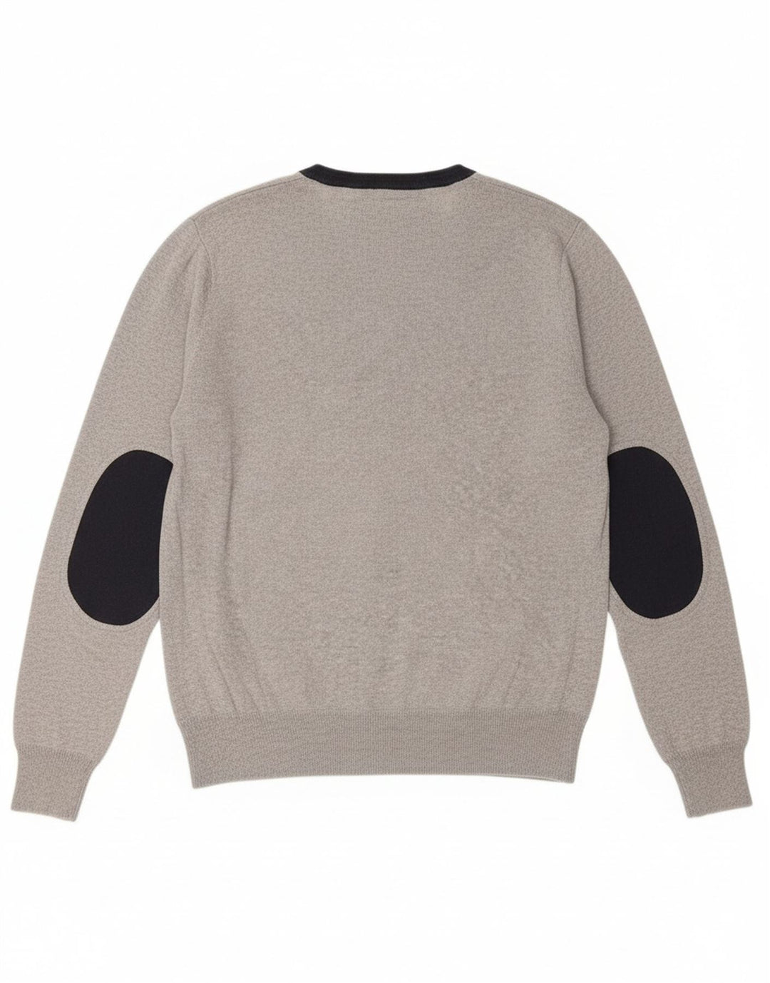 Suéter masculino REFRIGUE com decote em V e algodão colorblock cinza médio