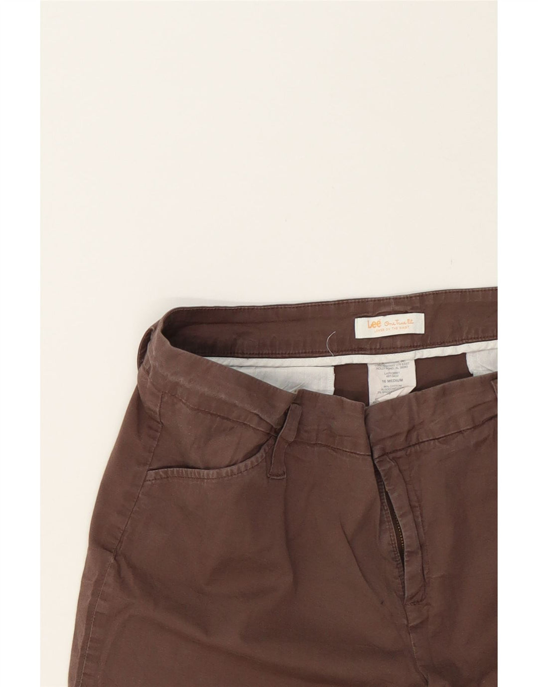 LEE Womens Casual Shorts US 16 2XL W38  Brown Cotton Vintage Lee and Second-Hand Lee from Messina Hembry 