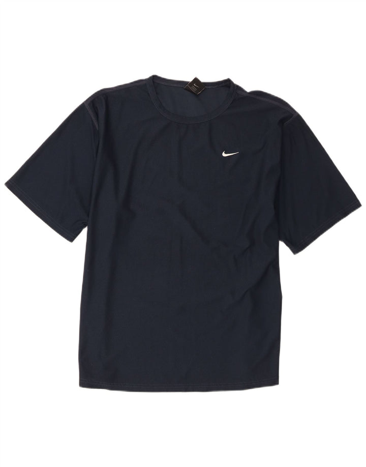 Camiseta masculina Nike Top UK 42/44 grande poliéster azul marinho