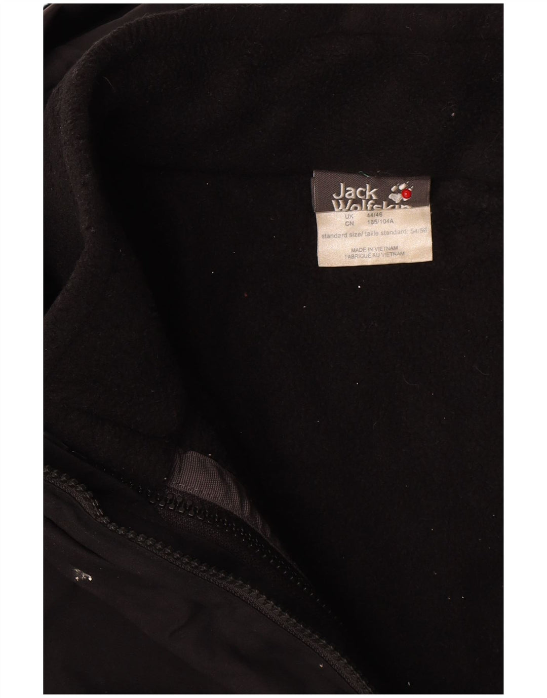 Jaqueta Corta-vento com Capuz Masculina Jack Wolfskin UK 44/46 XL Preto Poliéster
