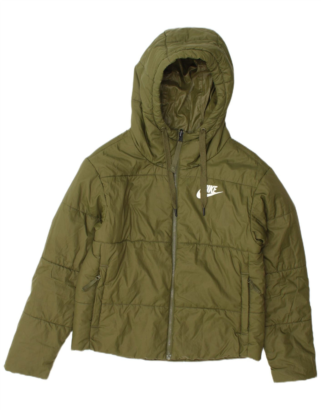 Jaqueta Nike Feminina Acolchoada Reversível UK 12 Poliéster Verde Médio