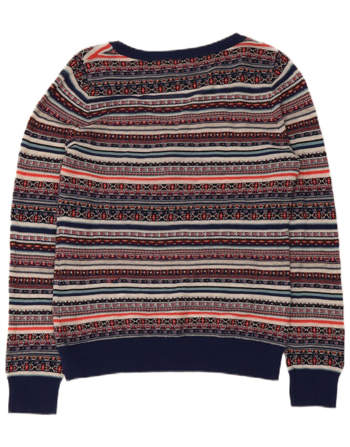 Suéter feminino Monsoon com decote em V Reino Unido 12 médio multicolorido Fair Isle
