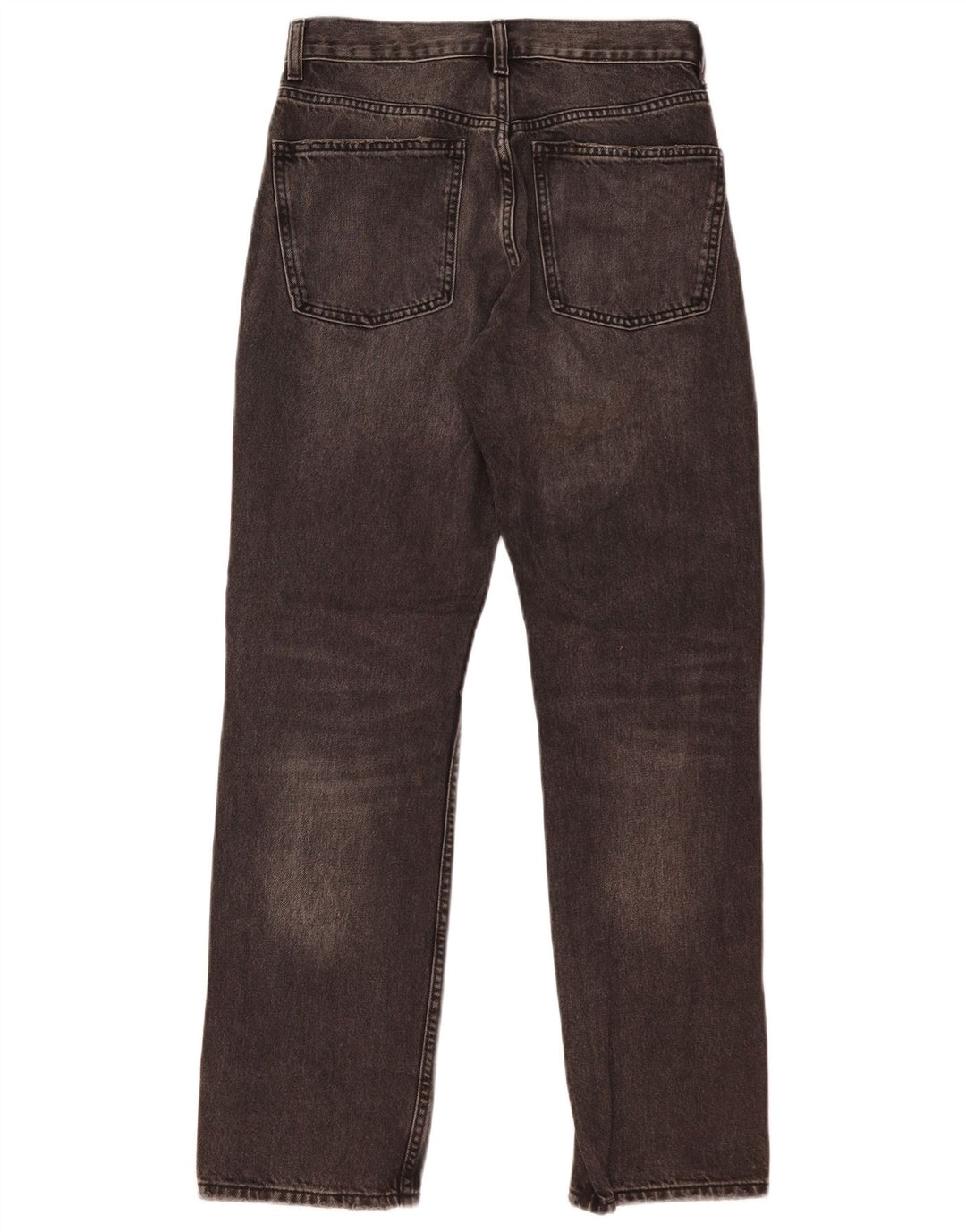 Zara Jeans reto feminino EU 38 pequeno W29 L30 algodão cinza