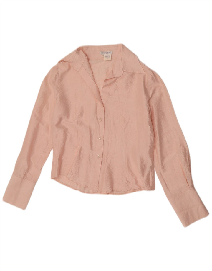 Blusa feminina Naracamicie Reino Unido 14 seda rosa médio