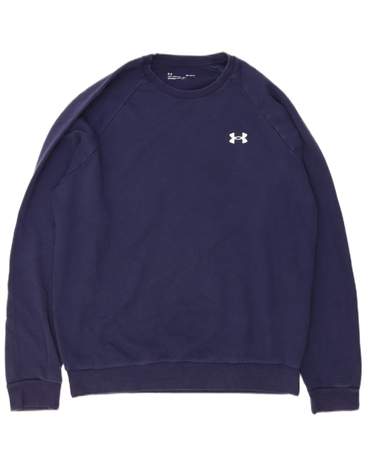 Under Armour moletom masculino jumper grande algodão azul marinho
