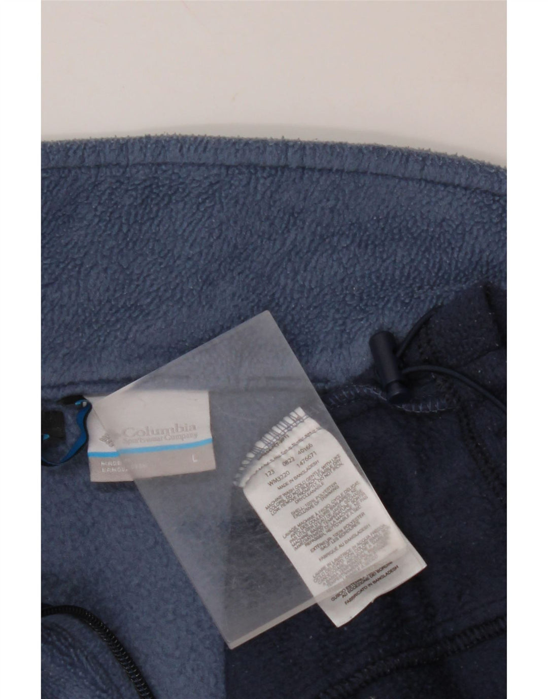 Jaqueta de lã masculina COLUMBIA UK 40 grande poliéster colorblock azul