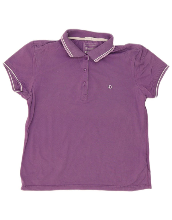 Camisa polo feminina Champion Heritage Fit UK 14 grande roxa