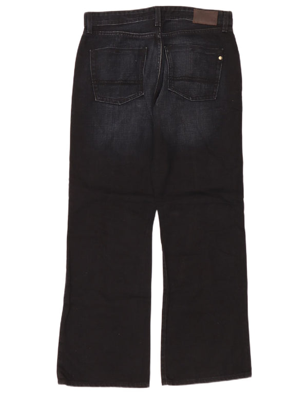 Ben Sherman Mens Bootcut Jeans W32 L30 Azul Marinho Algodão