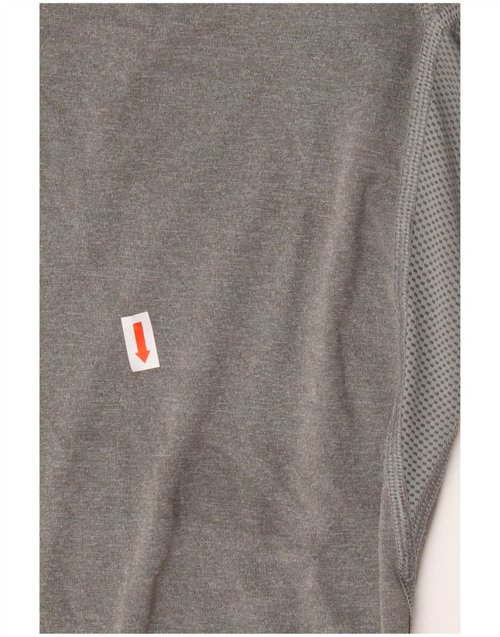 NIKE Mens Dri Fit T-Shirt Top Large Grey Polyester